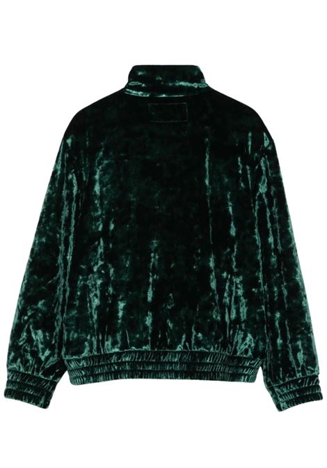 Green velvet sweatshirt for girls MC2 SAINT BARTH | MRM0002/MAVERDE